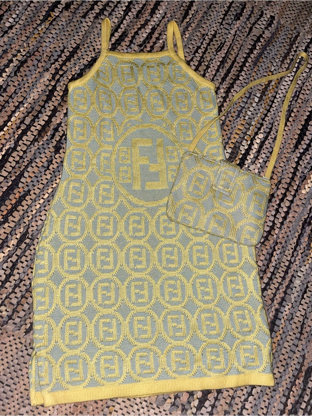 Vintage Fendi knit dress and matching bag